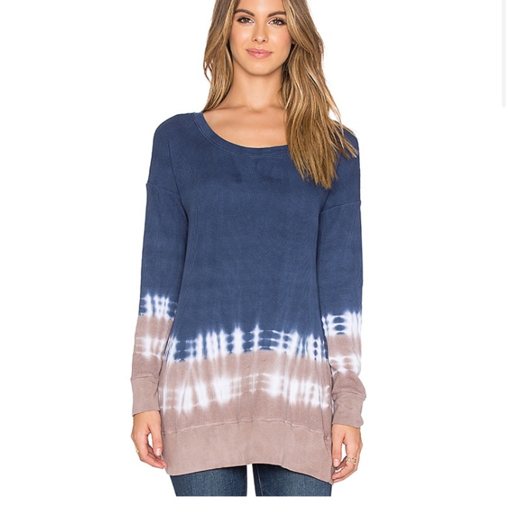 Splendid Kaleidoscope Scoop Neck Tunic Sweater